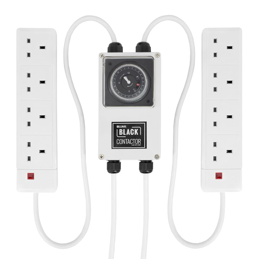 LUMII BLACK 8-WAY CONTACTOR TIMER