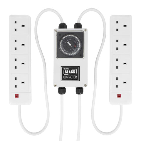 LUMII BLACK 8-WAY CONTACTOR TIMER