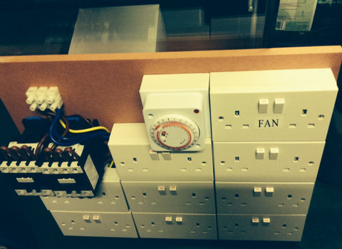 16x Way Mdf Grow Light Timer Contactor Board