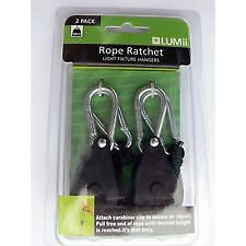 LUMI ROPE RATCHET LIGHT HANGERS - HANG GROW LIGHT OR CARBON FILTER