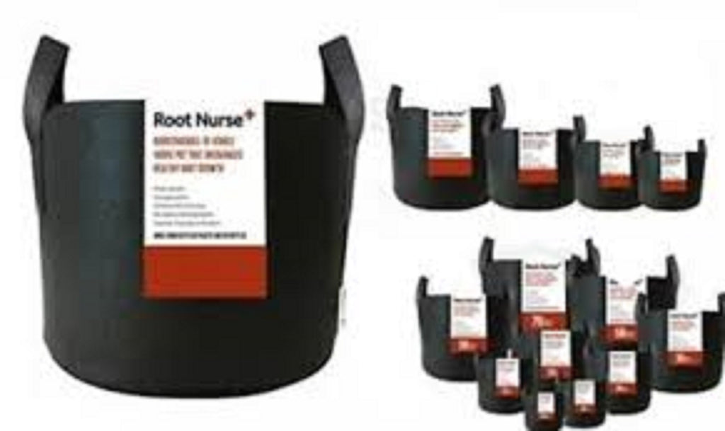 5x root nurse fabric pots 12l