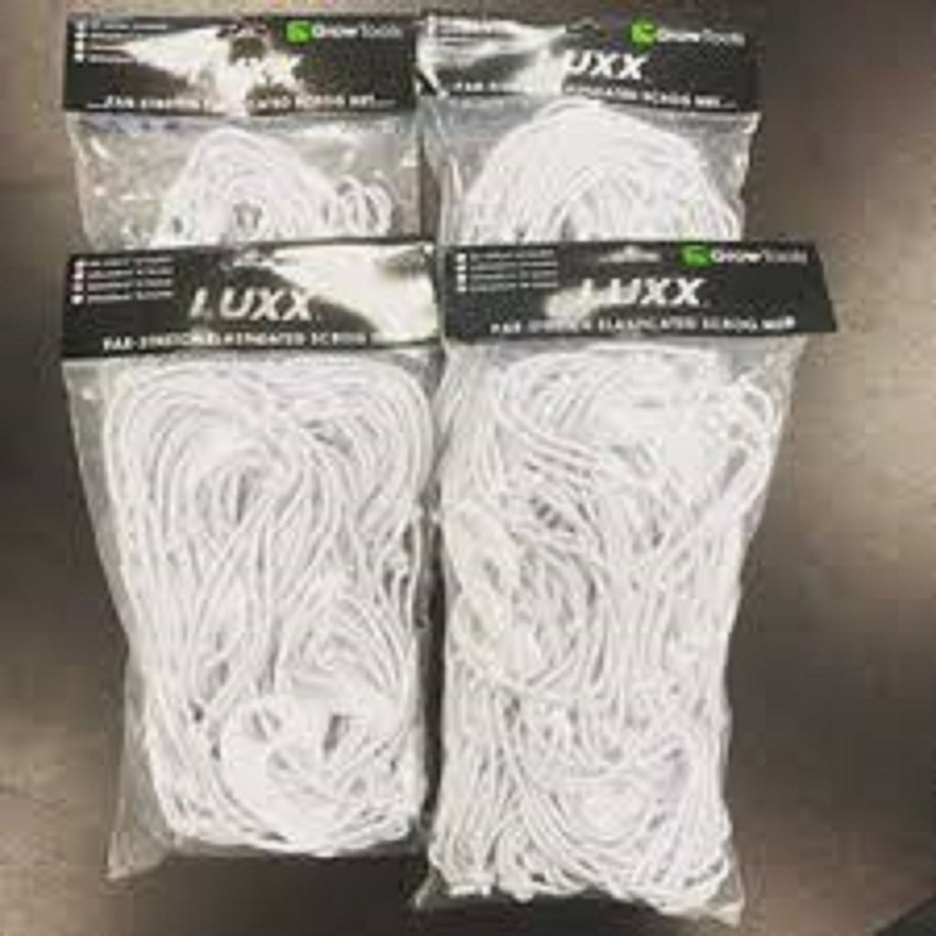 LUXX Scrog Net Elasticated Heavy Duty Grow Tent Room Mesh 240X120X 6X HOOKS