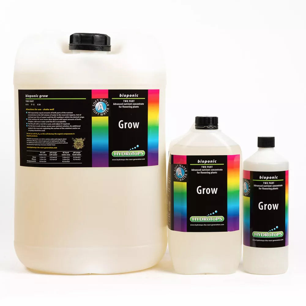 Bioponic HydroTops Hydro Grow A&B (Black Top) – Soft Water - 25l