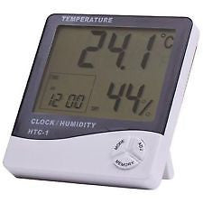 Thermo Hygrometer Clock - Thermometer Temperature Humidty - Digital Series HTC-1