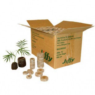 JIFFY 24mm box of 2000x PEAT PLUG PROPAGATION PELLETS Seeds, Vegetables/ Fruits